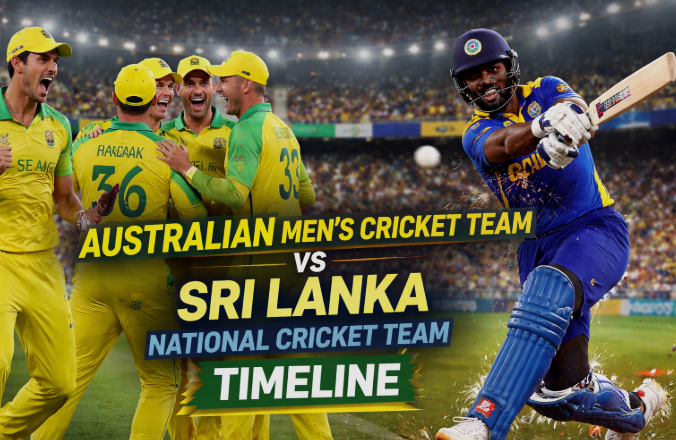 Australian Men's Cricket Team Vs Sri Lanka National Cricket Team Timeline