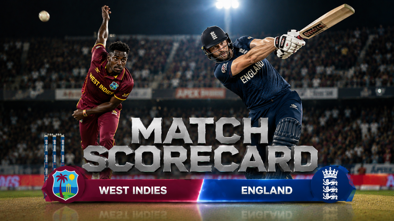 West Indies Cricket Team Vs England Cricket Team Match Scorecard