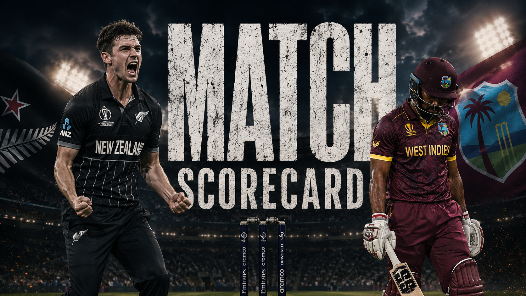 West Indies Cricket Team Vs New Zealand National Cricket Team Match Scorecard