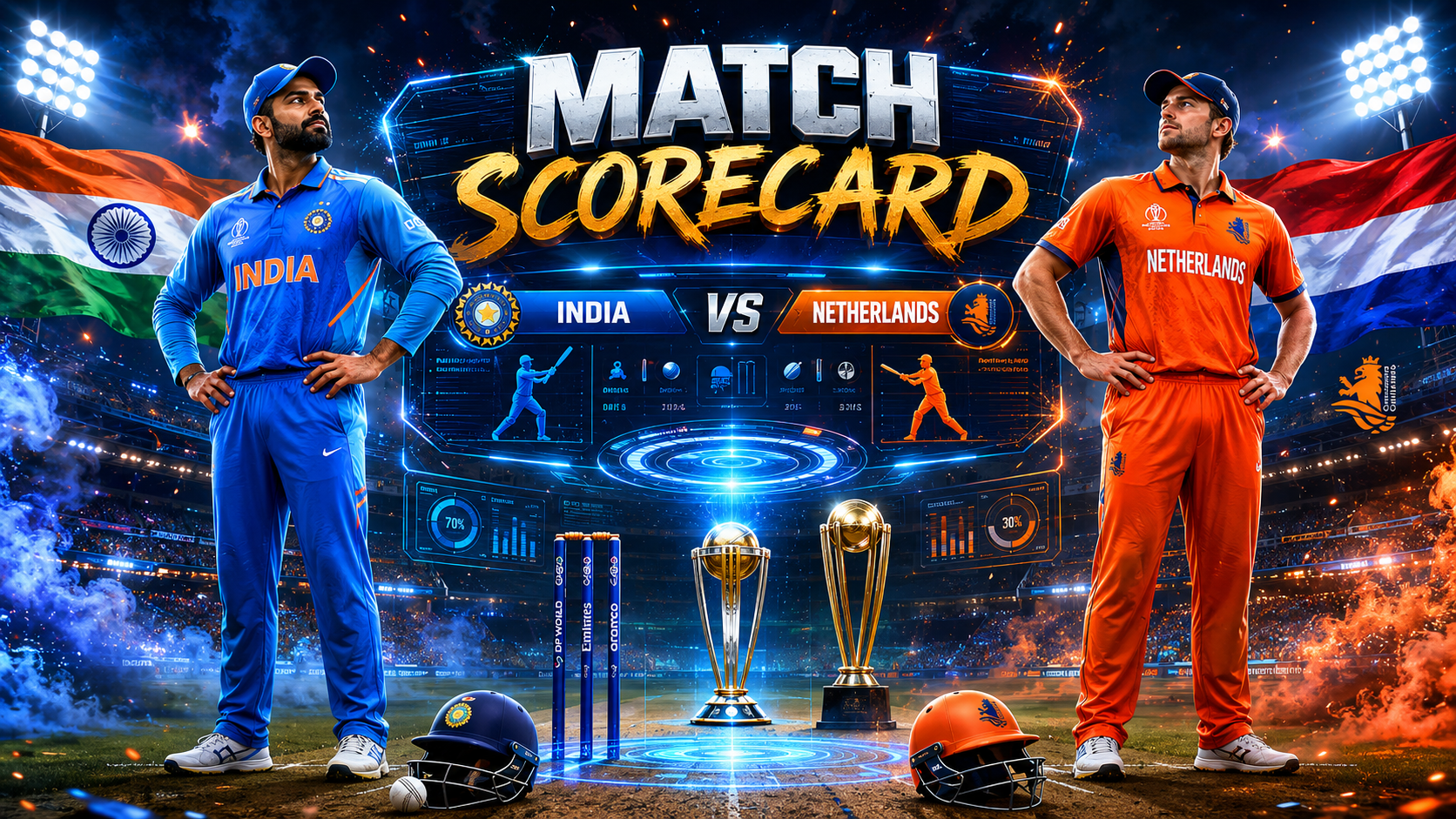 India National Cricket Team Vs Netherlands National Cricket Team Match Scorecard
